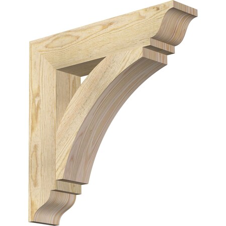 Ekena Millwork Thorton Traditional Rough Sawn Bracket, Douglas Fir, 4"W x 20"D x 20"H BKT04X20X20THR01RDF
